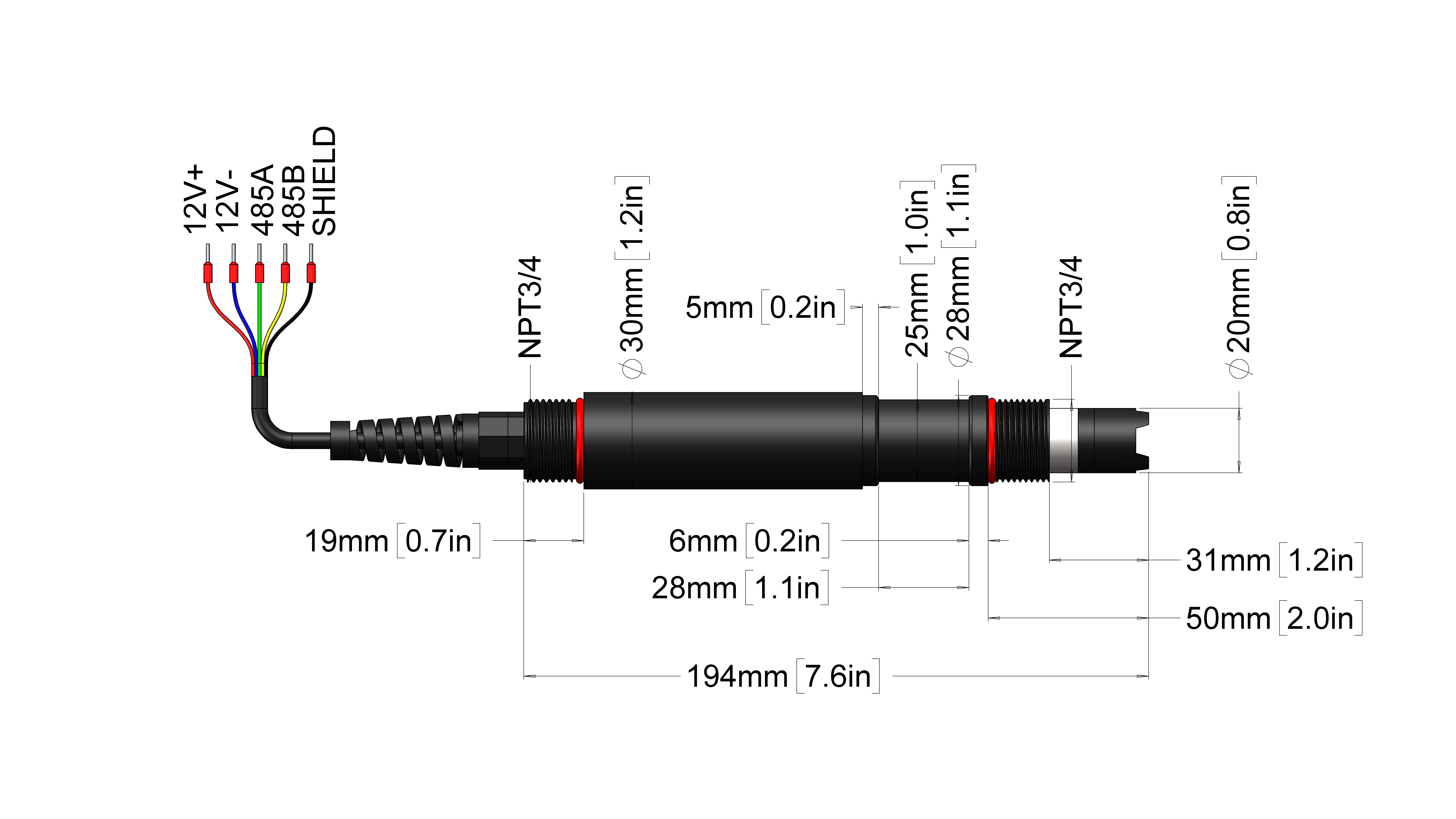 Digital Dissolved Oxygen Sensor - Galvanic Cell Type